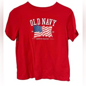 Old Navy Women’s Red American Flag Top